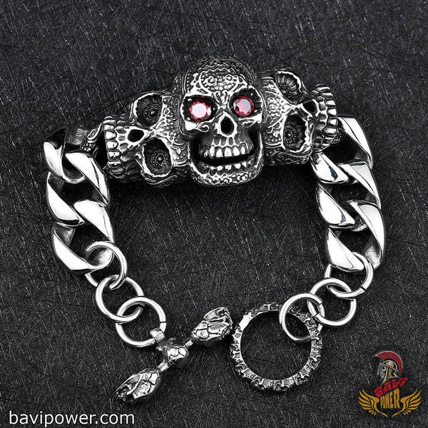 steel skull bracelet