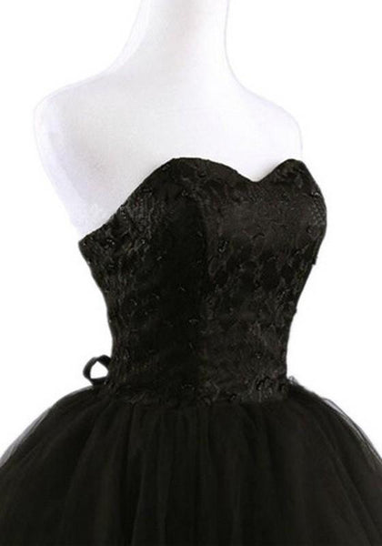 plain black strapless dress