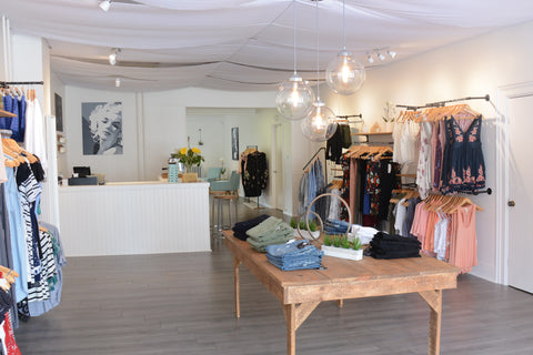 the interior of Luna Boutique from the front door