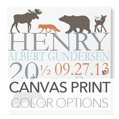 canvas print color options
