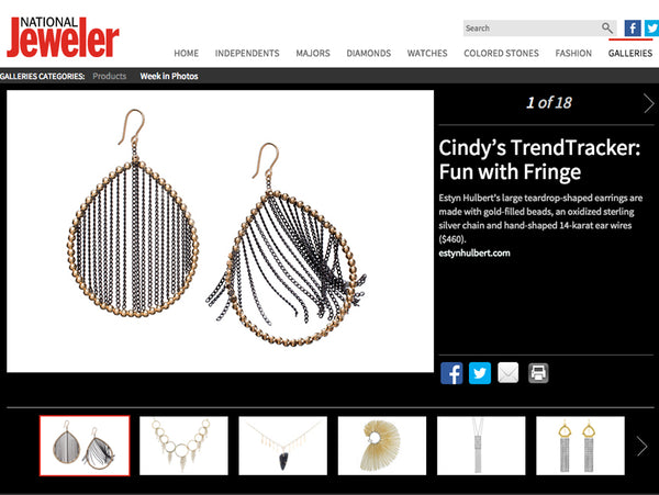 Fringe jewelry in National Jeweler