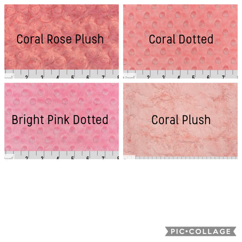 Pink minky backing options