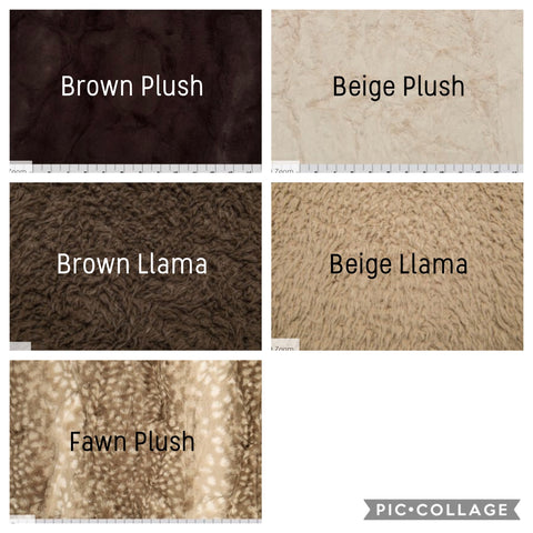 Brown minky backing options