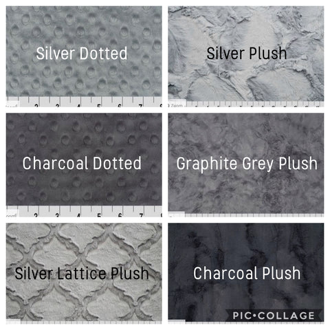 Silver minky backing options