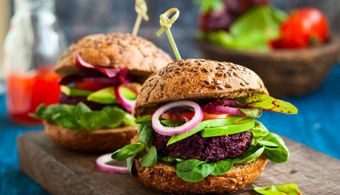 a vegan burger entree at cheesecake factory