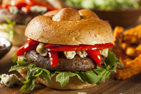 Vegetarian Portabello Mushroom Burger At Dave And Busters