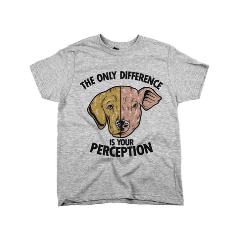 the only difference is your perception animal rights t shirts