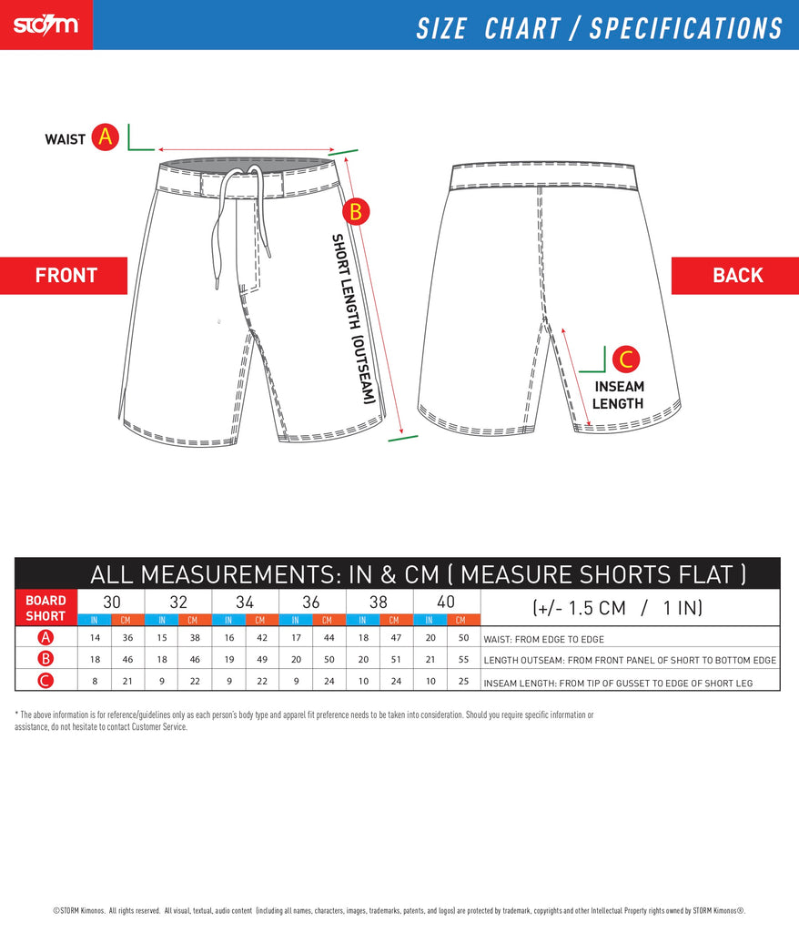 Shorts Length Chart
