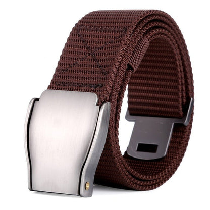 Military Men's Canvas Belt with Automatic Buckle