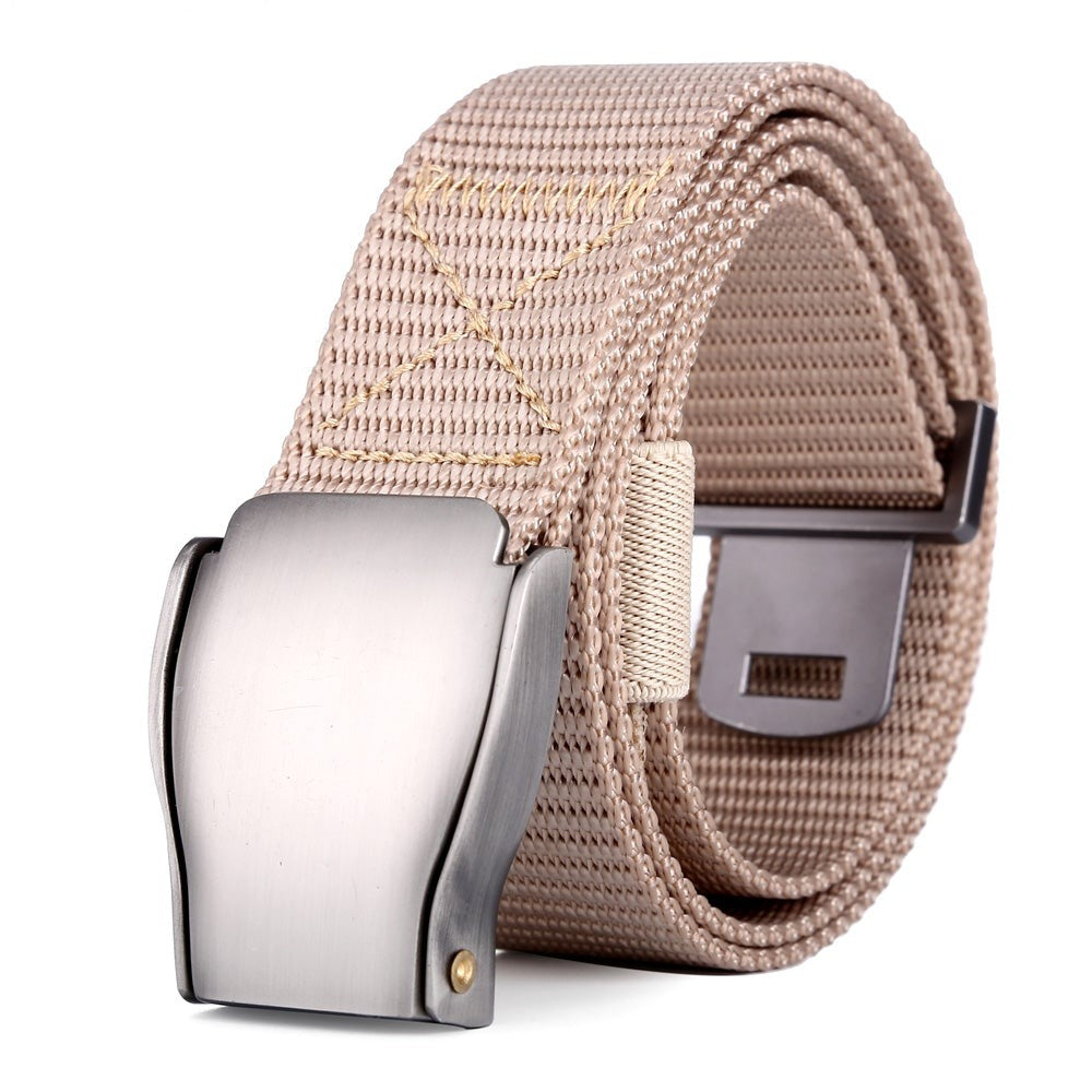 Military Men's Canvas Belt with Automatic Buckle