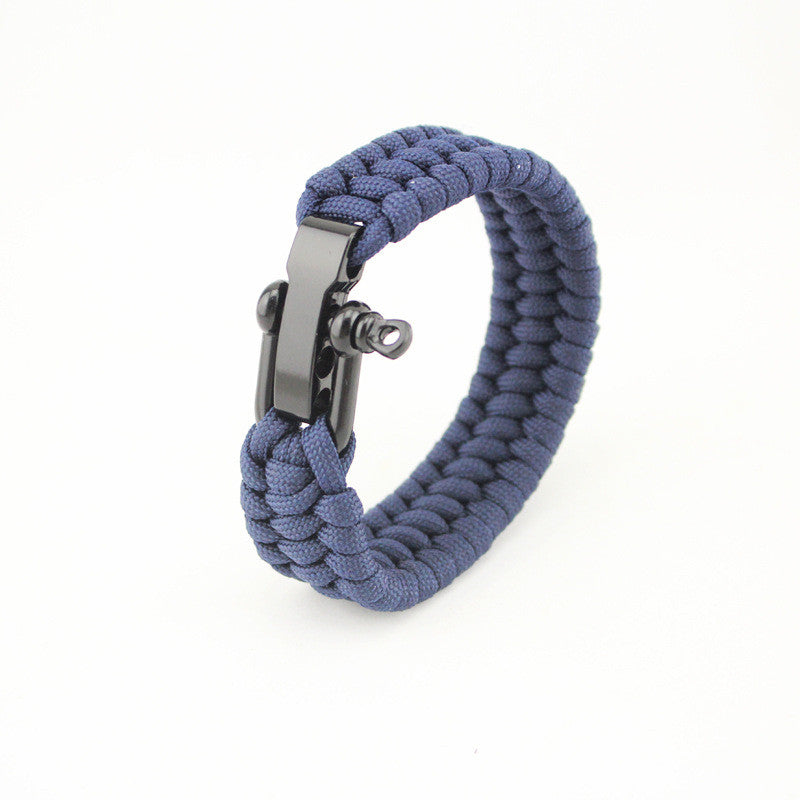 Paracord Survival Bracelet with Adjustable D Shackle