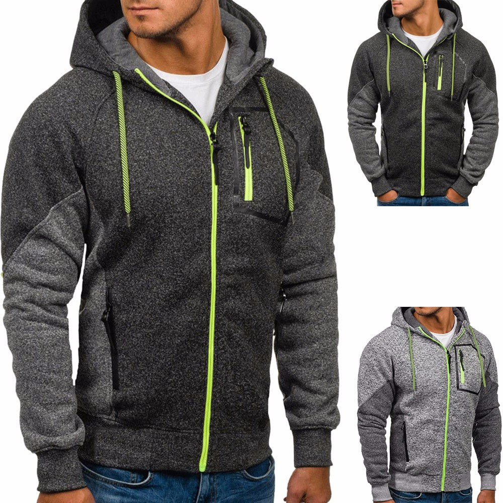 Men's new sporty workout zip-up Hoodie.