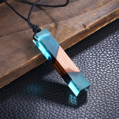 Unisex Wood Pendant Necklace