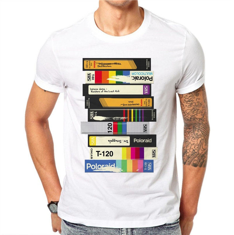 Retro 100% Cotton Audio Cassette 3D Print T shirts