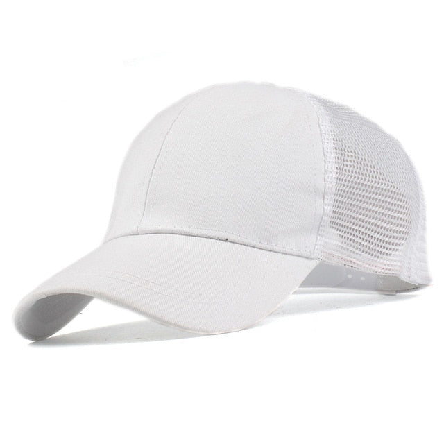 Solid Summer Ponytail access snap back Baseball Cap