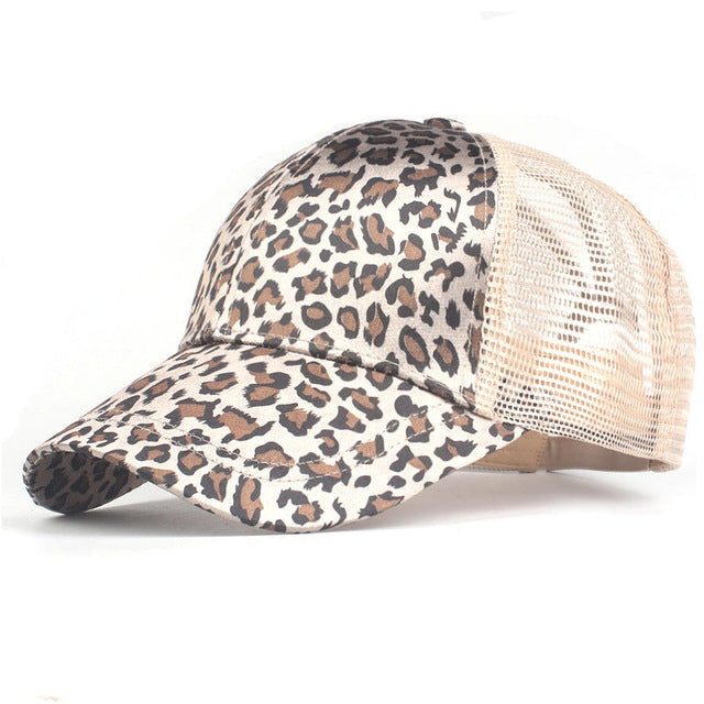 Leopard Print Summer Ponytail access snap back