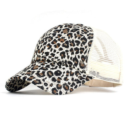 Leopard Print Summer Ponytail access snap back