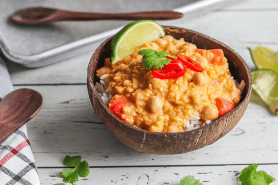 Red Lentil Chickpea Curry