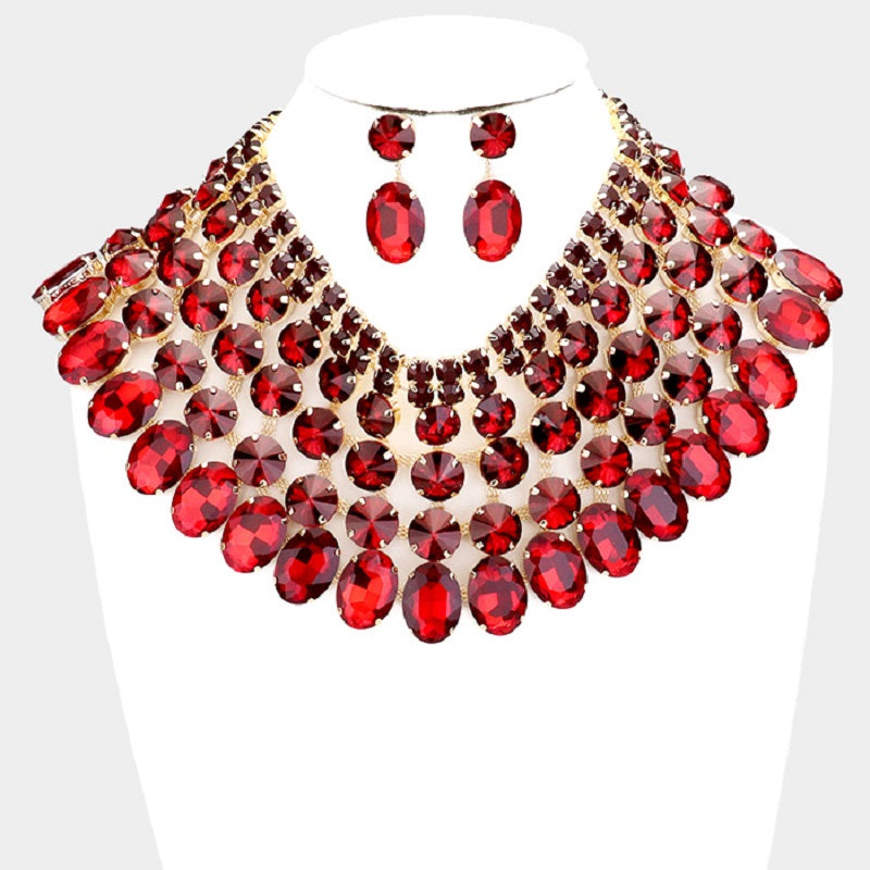 red stone necklace online