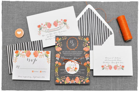 Botanical Tapestry Wedding Invitation Suite
