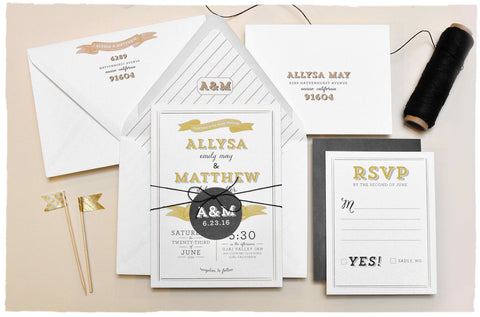 Elegant Bliss Wedding Invitation Suite