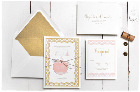 Je T’aime Wedding Invitation Suite