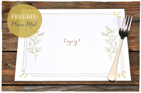 Freebie Download: Frame Place Mat