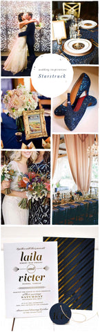 Wedding Inspiration: Starstruck with Gold, Blush & Navy