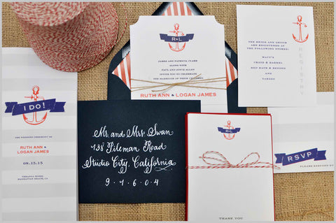 Sneak Peek: Nautical Themed Wedding Invitations