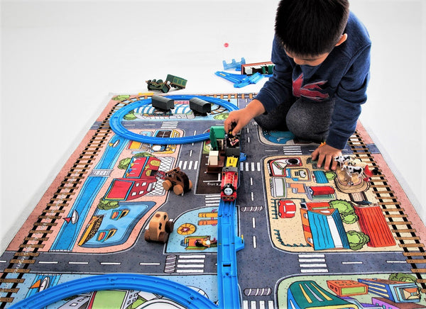 kids road rug car play mat