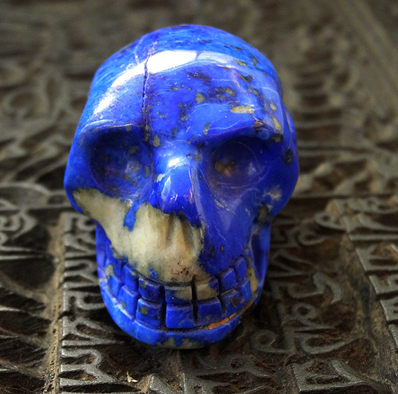 lapis lazuli skull