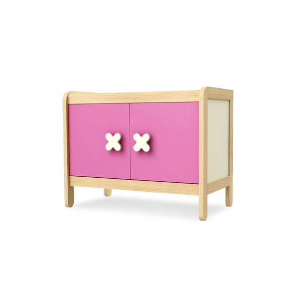 Simple 2d Sideboard Pink Cream Chest Of Drawers 4leveldesign