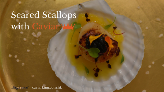 Seared Scallops with Caviar | Recipe by Caviar King