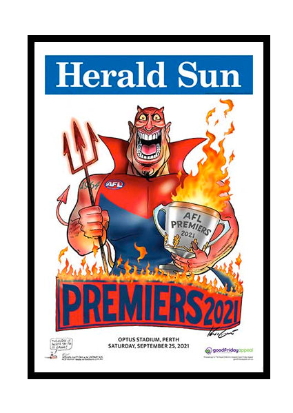 Details about   ✺Framed✺ 2021 MELBOURNE DEMONS AFL Poster 45cm x 32cm x 3cm 