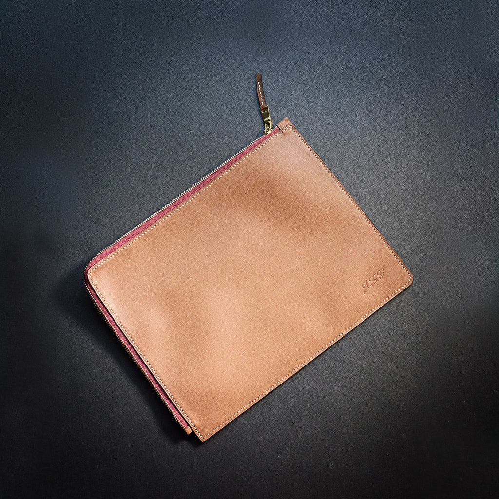 How to make a zipper leather pouch?