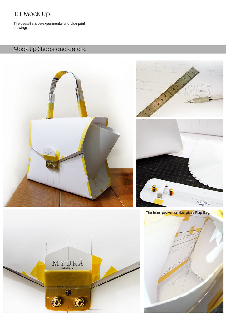 Myura leather good made to measure hourglass bag 