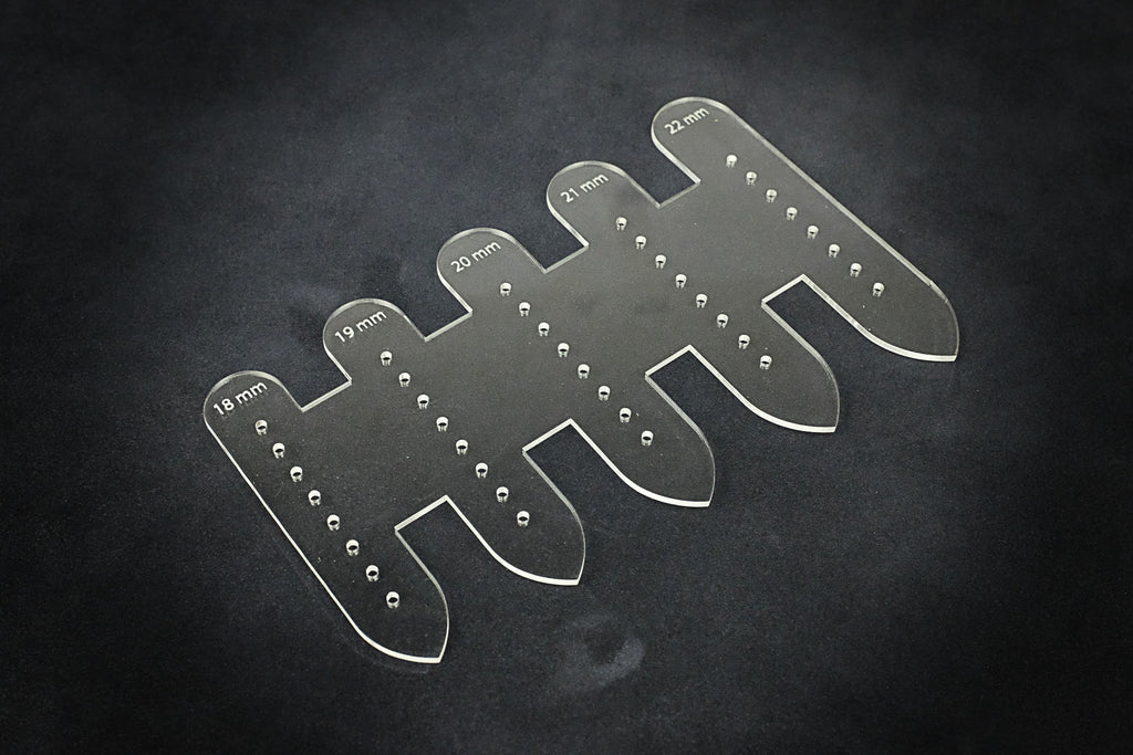 acrylic template for leather watch straps