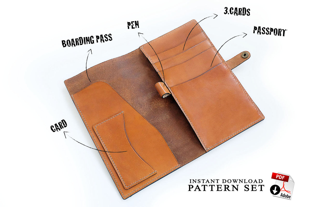 Travel Wallet patterns+video tutorial – AM leathercraft
