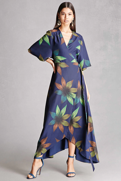 V-Neck Floral Wrap Dress – Fray