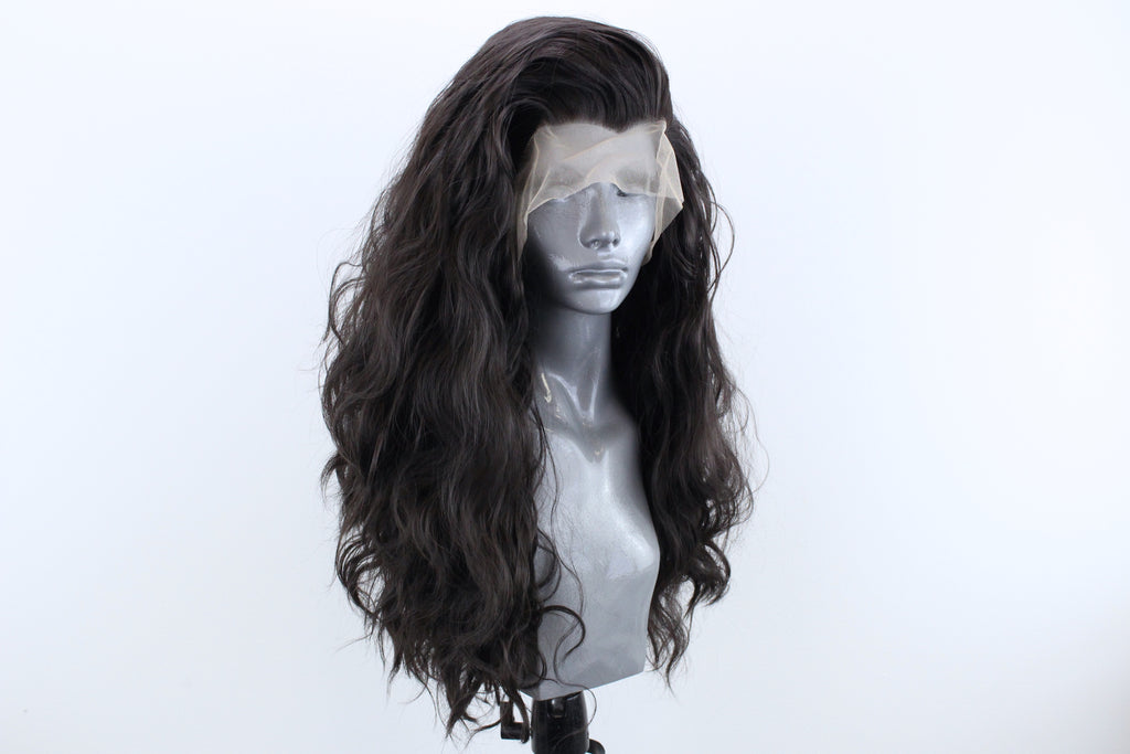 dark brown wig