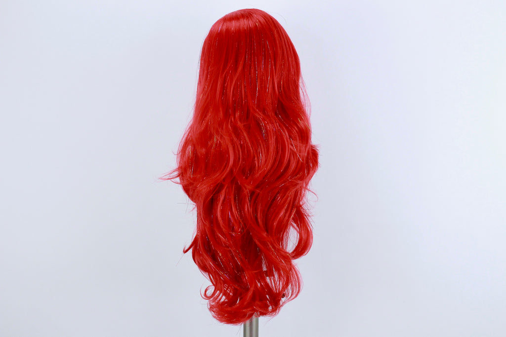 Unisex Fancy Dress Rugby World Cup Supporters Wig 96 Red White Tinsel Wigs 