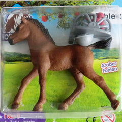 Arabian Foal with Hay Rack, drinking cup and red apples  Schleich 82955  Introduced: 2016; Retired: 2016   Special Edition Schleich Bayala Magazine Editions - In Summer 2016,new small series of 3 more "Pferdehof" magazins with Special Edition foals began.