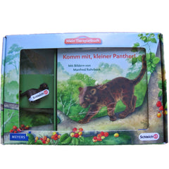 Black Panther Kitten  Schleich 82815   Introduced: 2012; Retired: 2012  In 2012 Schleich provided animals for a cooperative children's book series called Mein Tierspielbuch produced with the publishing company Meyer.