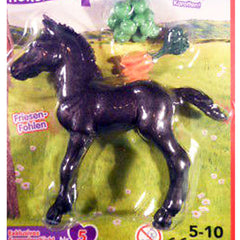 Friesian Foal with apples and carrots  Schleich 82977    Introduced: 2017; Retired: 2017   Special Edition Schleich Bayala Magazine Editions - In Summer 2016,new small series of 3 more "Pferdehof" magazins with Special Edition foals began.