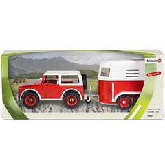 Special Edition Red Jeep and Trailer   Schleich 72042  Introduced: 2013; Retired: 2013  Released by ToysRus