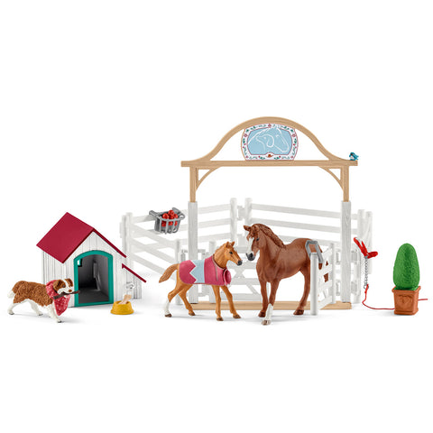 Schleich Hannah's Guest Horse and dog Ruby 42458 Schleich New Release Schleich 2019