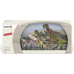 Schleich Dinosaur Scenery Pack  Schleich 41379  Introduced: ; Retired:   Special Edition Dilophosaurus, Tyrannosaurs Rex 14510, Velociraptor 14509 and Triceratops 14504