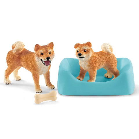 Shiba Inu Mother and Puppy  Schleich 42479  Release Date January 2019 New Release 2019 Schleich 2019