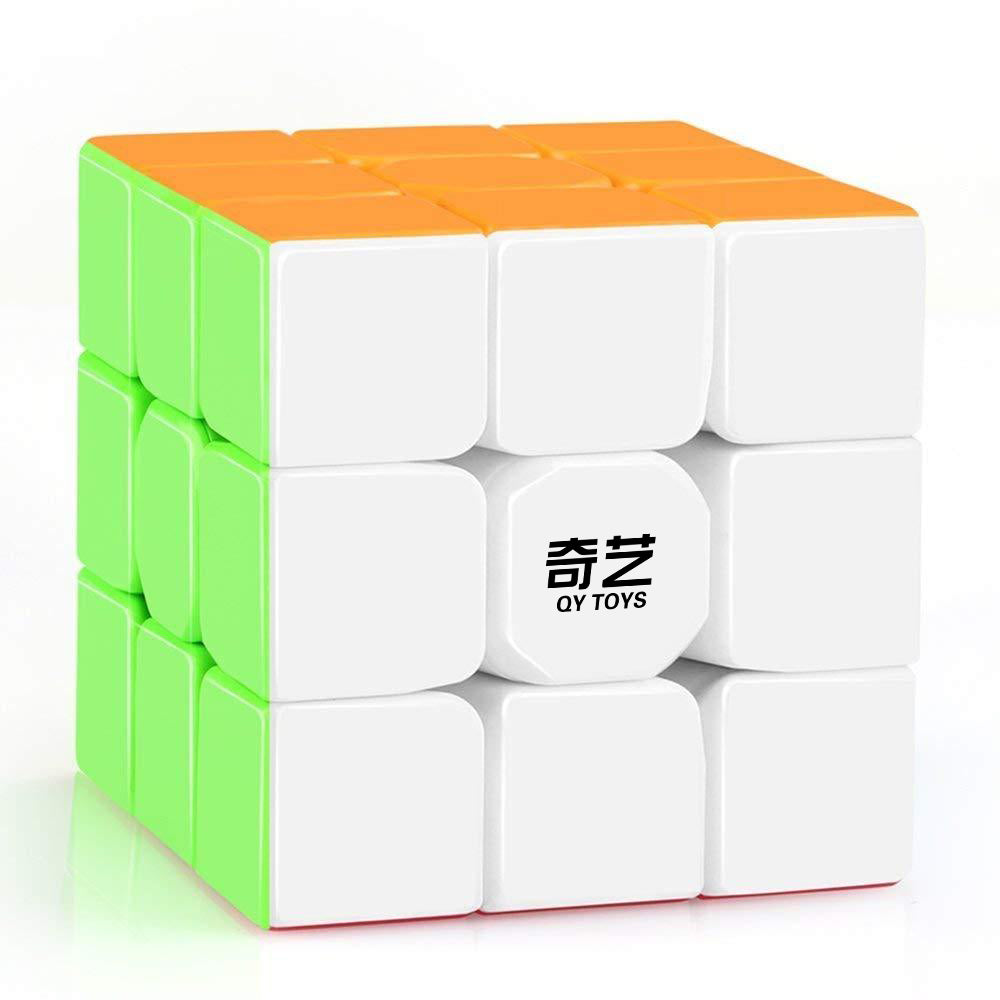 D-FantiX Qiyi Warrior W 3x3 Speed Cube 3x3x3 Stickerless Jelly Cube Puzzle