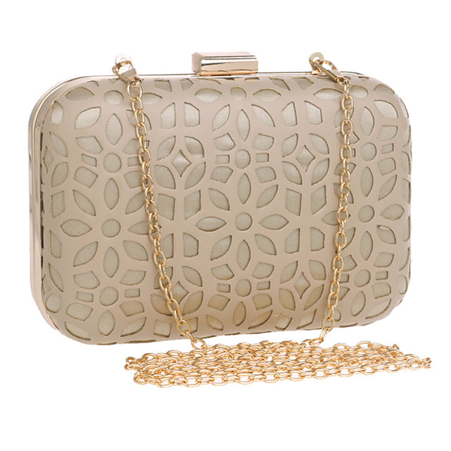 beige evening purse